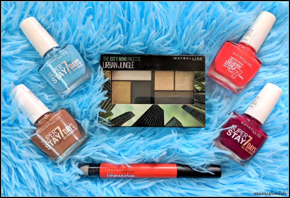 Maybelline makeup reviews Mini MuMi\'s Lip – City & Gradation Palette, + Life Gel – Stay color Super haul Fun Nail